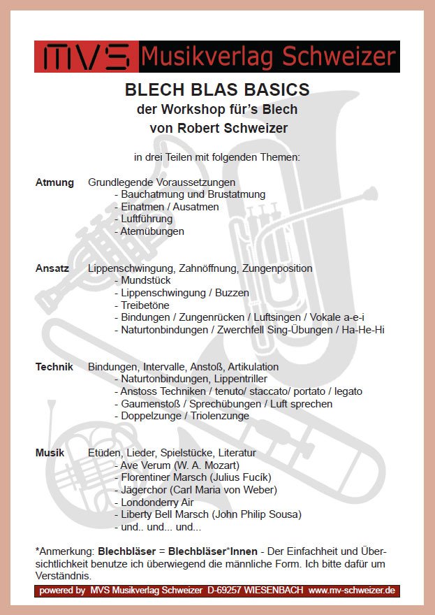 BLECH BLAS BASICS - der Workshop für's Blech