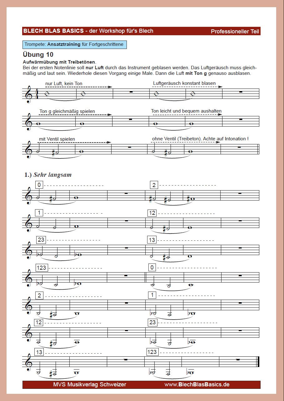 Trumpet Basics: Exercise 10-1