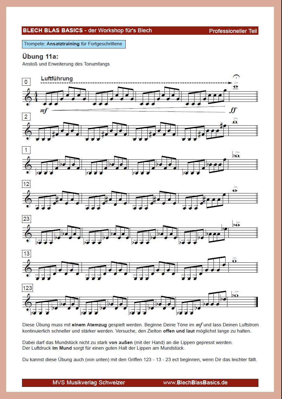Trumpet Basics: Exercise 11a